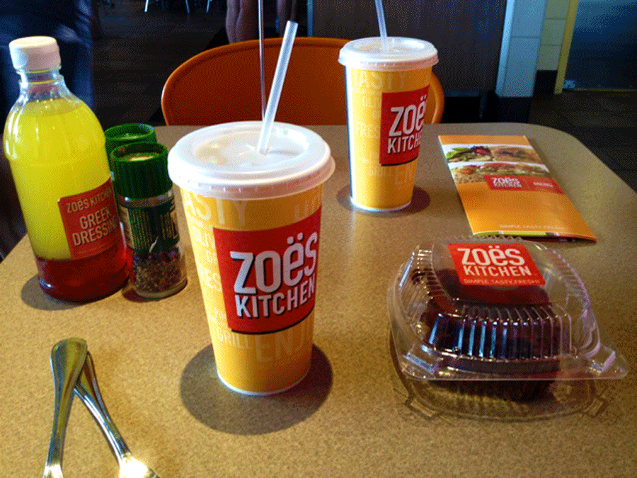 Greek Dressing is on every table at ZOËS Kitchen.