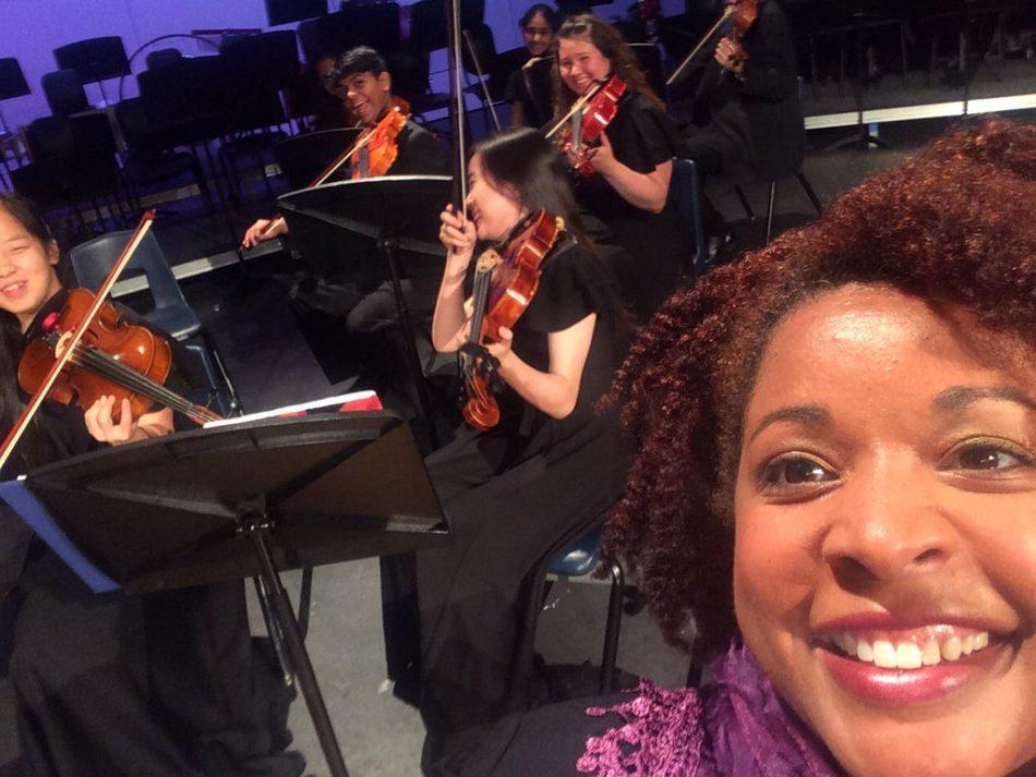 Oyedipe taking a selfie at her last concert. 