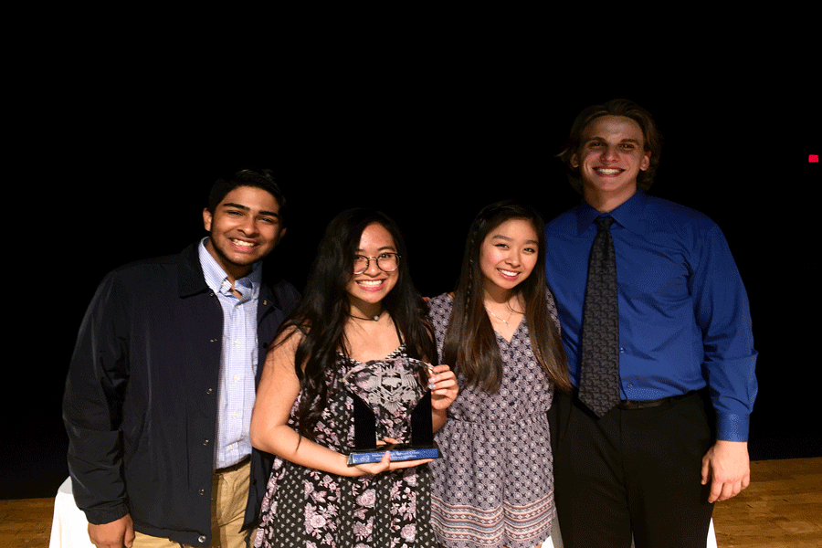 Senior class representatives pose for a picture at the senior pinning ceremony held on May 30.