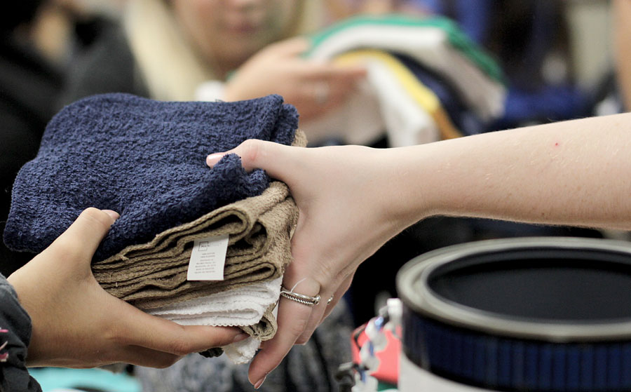 Student+council+members+create+care-packages+with+items+like+washcloths.