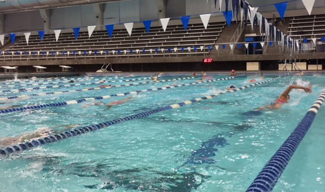 The swim team practices the morning before the GCISD Pentathlon, which was held on Sept. 30. The team practices most mornings beginning at 6:00 a.m.