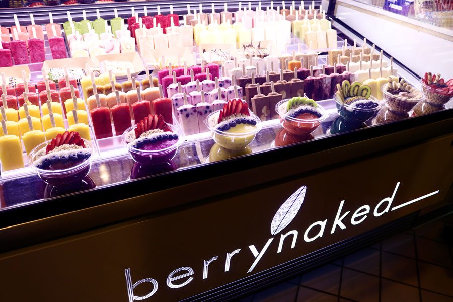 The food display at Berry Naked.