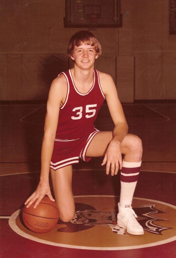 During his junior year of high school, Scot Finch poses for a basketball photo at Wylie High School. Finch was involved in track, football and basketball. 