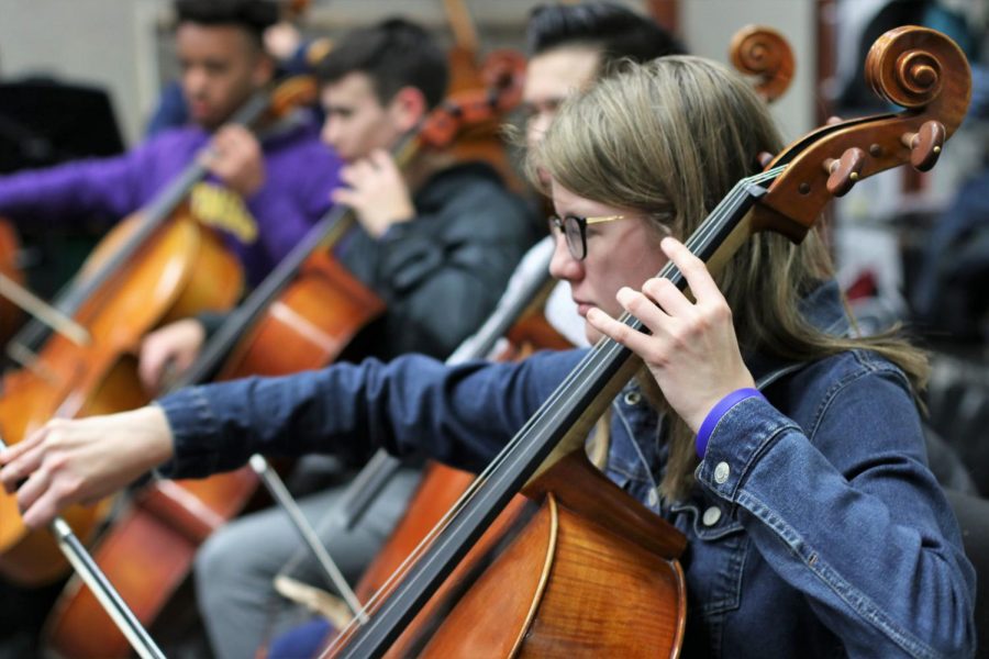 Sophomore Marianna Rooks practices for the UIL contest. The annual UIL contest is Feb. 28 - March 1. 