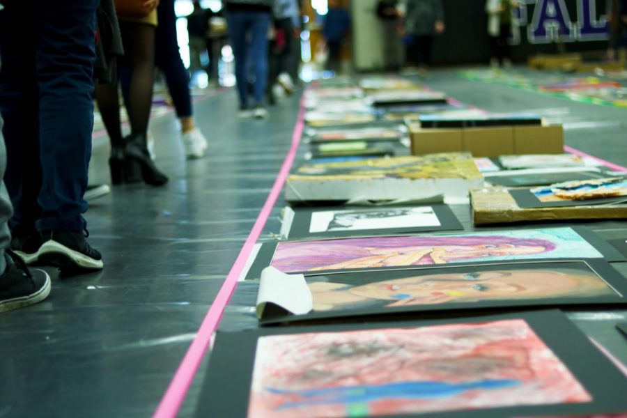 Art that advances to regionals is placed on the gallery floor where students and teachers can go to look at pieces. The judges closed the gallery that afternoon so they could determine who advances to state.  “It was kind of nerve-wracking, but at the same time it was really fun,” Junior Claire Song said. “I got to see everyone’s art and everything was so good. Everyone was so talented. So it was just a fun experience going with all the talented people from Hebron and seeing all the talent from our district.”