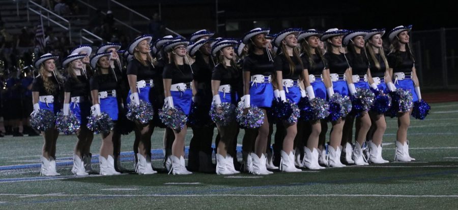 The Silver Wings prepare to perform at halftime during a football game on August 30. After football season ended, the girls started preparing for their annual Spring Show which has been canceled due to COVID-19. “As hard as practices were, I miss them a lot,” captain Mariah McCardell said. “We have a habit of complaining about waking up super early, but at the end of the day, those girls are what got me through those early mornings and now I don’t get to see them. I wish I had taken the time to realize how lucky I am.”
