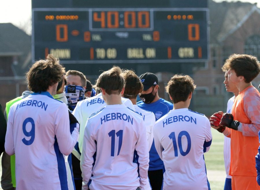 The coaches share words of encouragement with players prior to starting the game. This was the Hawks’ second home game as they hosted the NTX Elite Showcase Tournament. 