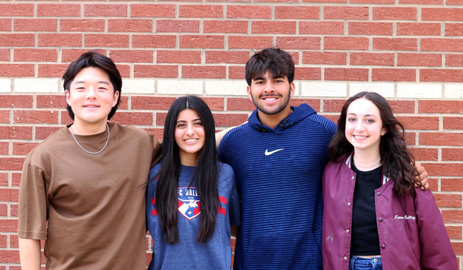 Left to right: Junior Josh Park, junior Melody Ebrahimi, junior Rahil Tanvir and sophomore Lillian Walters.