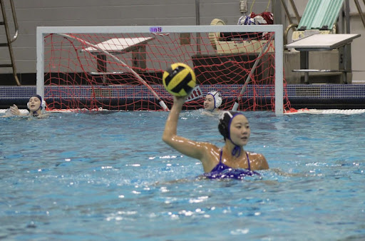 Junior attacker Mollie Cho practices on the morning of Aug. 26. Water polo’s last game took place on Oct. 4 against Southlake Carroll.