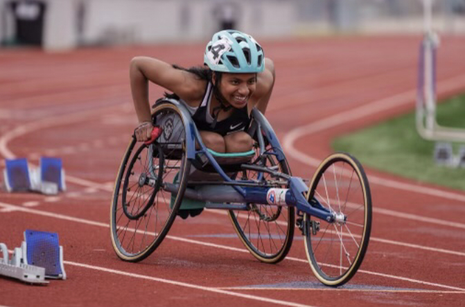 Ritvika Kondakrindi will compete at the two-day track and field state competition at Mike A. Myers Stadium on May 12 in the 100 meter race, 400 meter race and shot put throw. (Photo provided by Kondakrindi)