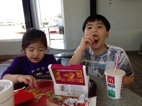 This picture of me and my sister eating chicken nuggets is one of the few times I felt when everything was OK. As I grow older, I worry about so many more things and wonder if I will turn out OK.