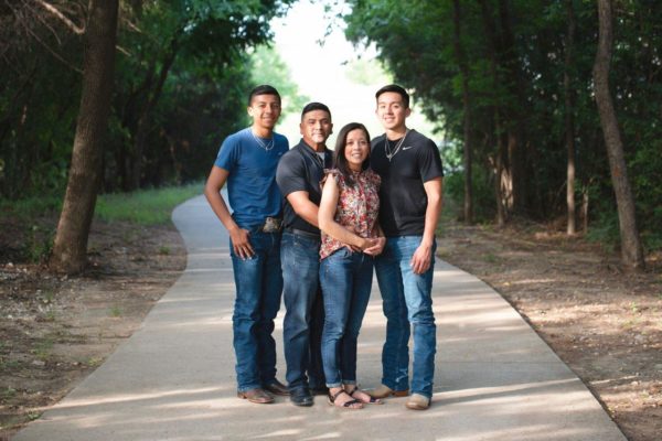 Diaz poses with his family: his wife Melinda Diaz and sons, Alejandro and Gabriel Diaz. (Photo provided by Roland Diaz)
