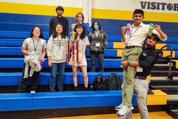 Latin club students pose with their awards from their Junior Classical League state competition this past weekend on April 6th. Eight students from the school’s Latin club participated in events and four advanced to nationals.