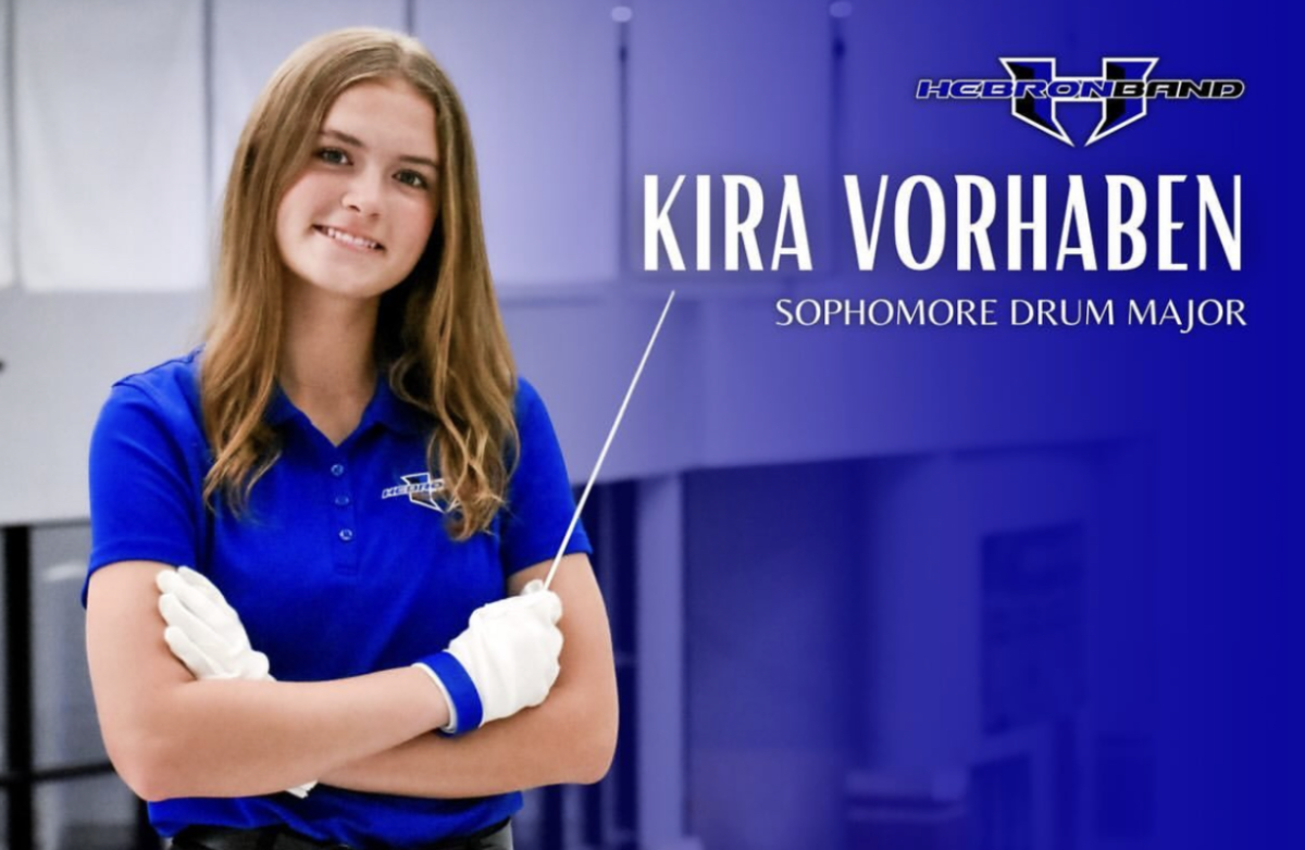 Freshman Kira Vorhaben will be a drum major for the 2024-2025 school year. Though this wasn’t her original plan, it turned out to be exactly what she wanted.