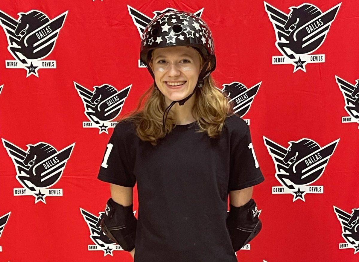Sophomore Jessalyn Casall started roller derby in 2022 after attending a game with her friend. She is a part of her home team, Rolling Rebellion, and the advanced Junior All Star travel team.