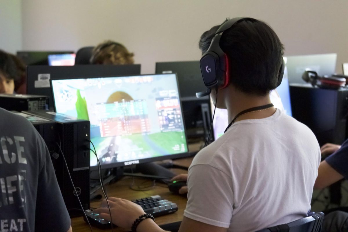 “Valorant” player Aiden Le plays a match April 27 during the Esports class period. Esports will compete at the Texas Undisputed Esports State Championship April 30-May 2 at Baylor University.