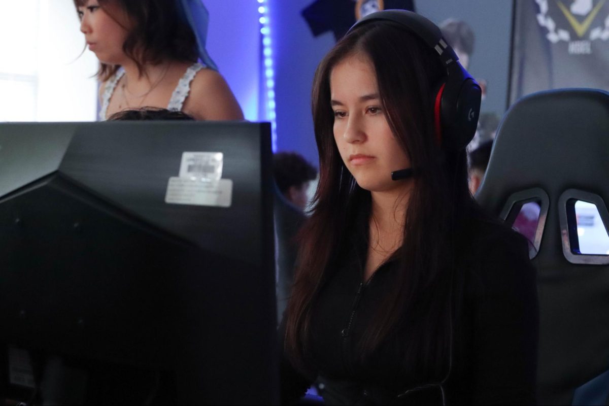 Senior Abby Pham practices May 11 during third period. Abby is the president of the esports team and led her junior varsity “Valorant” team as captain to the state championship April 30-May 2.